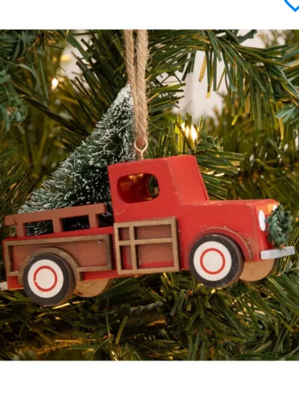 Christmas truck ornament set